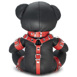 The Red Ours en cuir Bendy The Bdsm Teddy Bear Rouge
